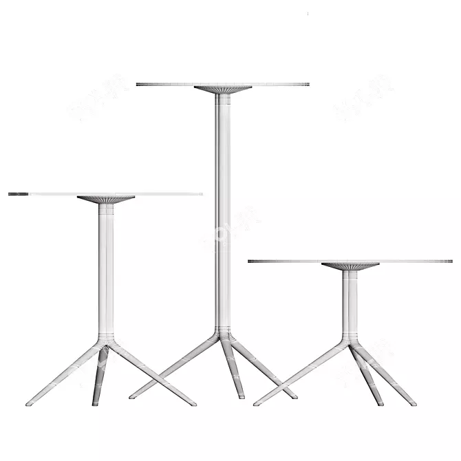 Elegant Elliot Aluminum Table 3D model image 6