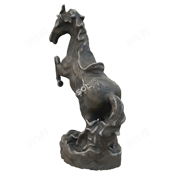 Elegant Equine Sculpture 3D model image 3