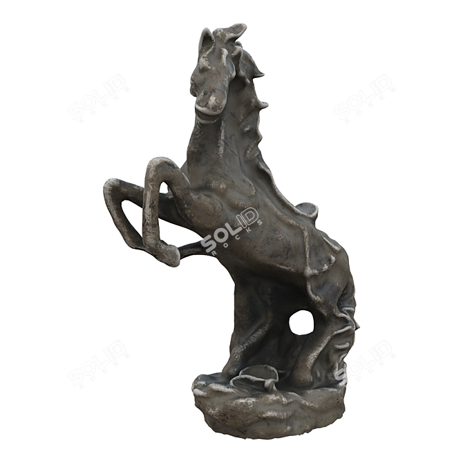 Elegant Equine Sculpture 3D model image 4