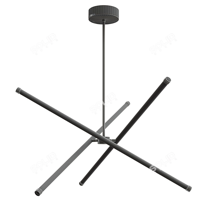 Elegant NEO CLASSIC Pendant Light 3D model image 2