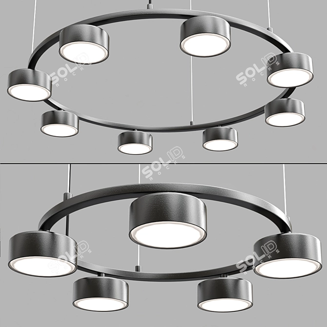 Sleek Minor Linear Pendant Lighting 3D model image 4