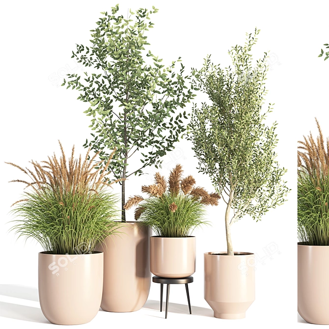 Modern Indoor Plant Stand 09 3D model image 1