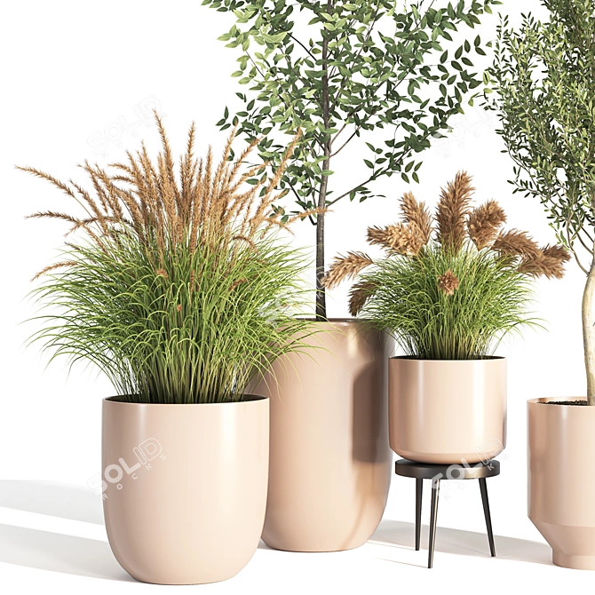 Modern Indoor Plant Stand 09 3D model image 2