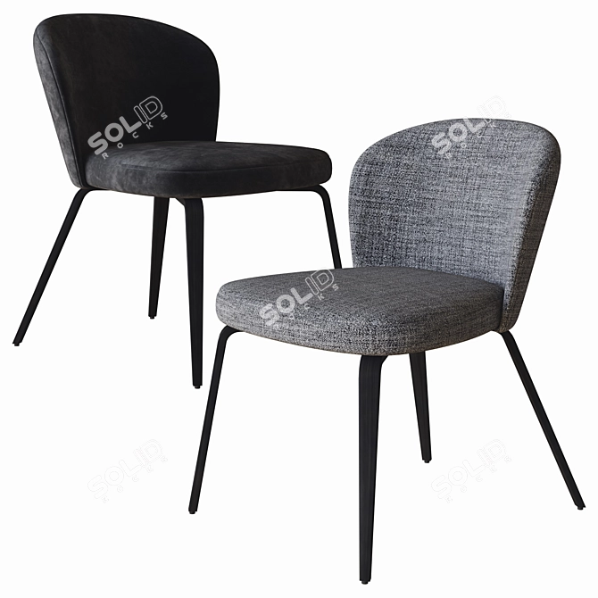 Elegant Halard Eichholtz Dining Chair 3D model image 3