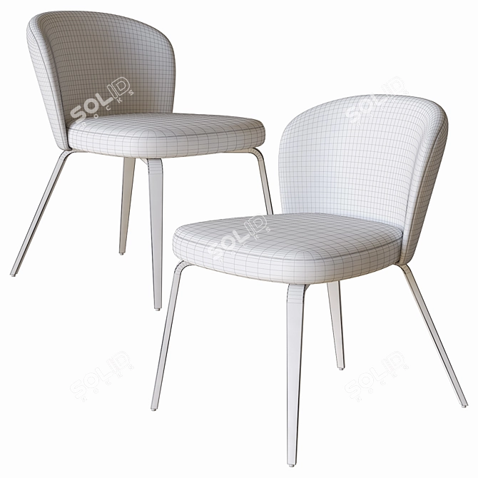 Elegant Halard Eichholtz Dining Chair 3D model image 4