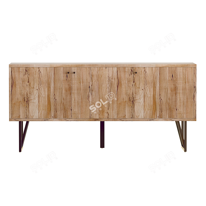 Elegant Hayes Acacia Sideboard 3D model image 5