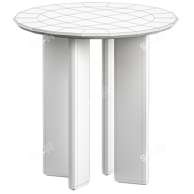 Elegant Carlotta Side Table 3D model image 2