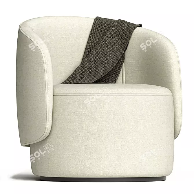 Luxury and Comfort: Fendi Anabel Armchair 3D model image 1