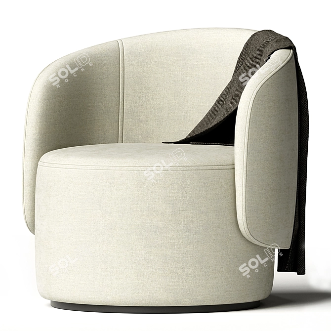 Luxury and Comfort: Fendi Anabel Armchair 3D model image 2