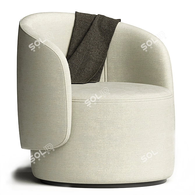 Luxury and Comfort: Fendi Anabel Armchair 3D model image 3