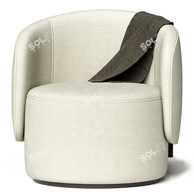 Luxury and Comfort: Fendi Anabel Armchair 3D model image 4