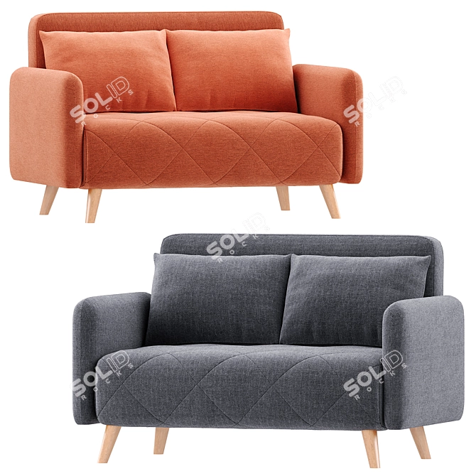 Cardiff Sofa Bed - Versatile and Stylish 3D model image 4