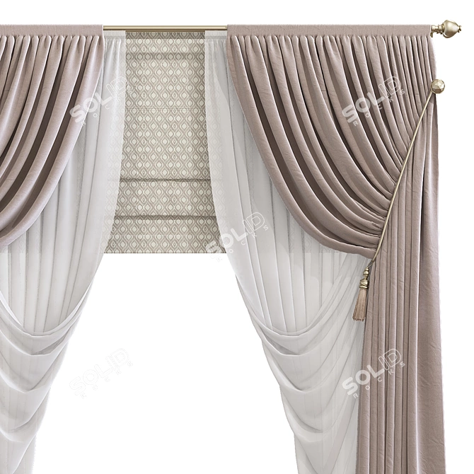 Revamped Curtain 919 3D model image 2