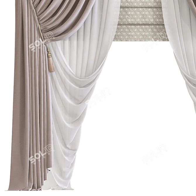 Revamped Curtain 919 3D model image 3