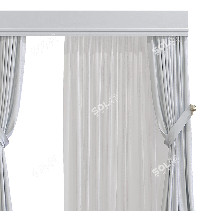 Revamped Curtain: A Polyester Beauty 3D model image 2