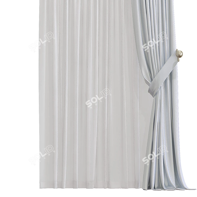 Revamped Curtain: A Polyester Beauty 3D model image 3