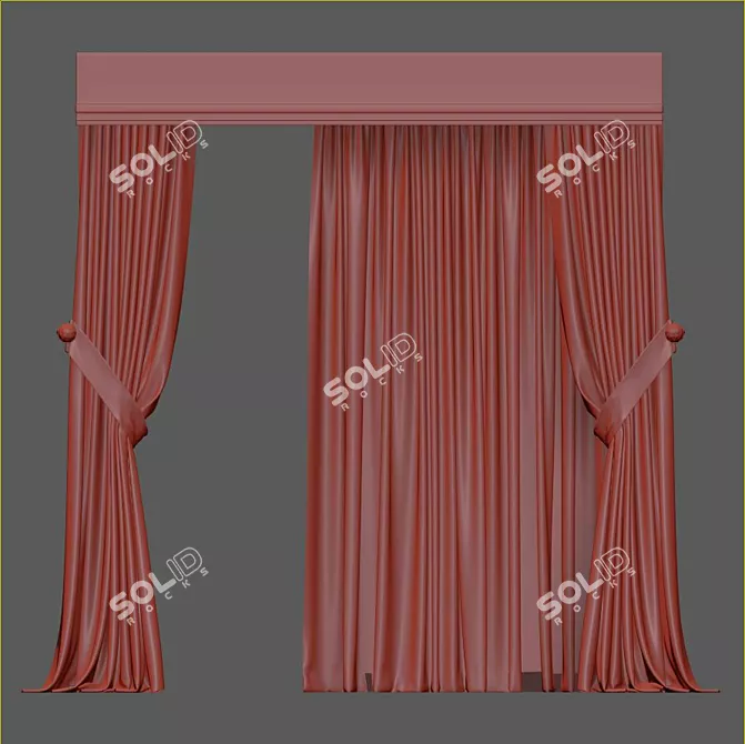 Revamped Curtain: A Polyester Beauty 3D model image 4