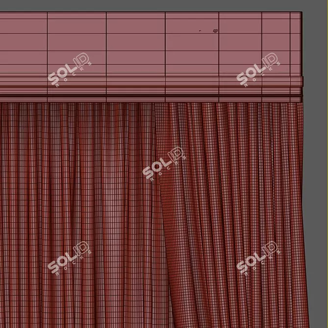 Revamped Curtain: A Polyester Beauty 3D model image 5