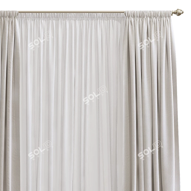 Revamped Curtain Design 3D model image 2