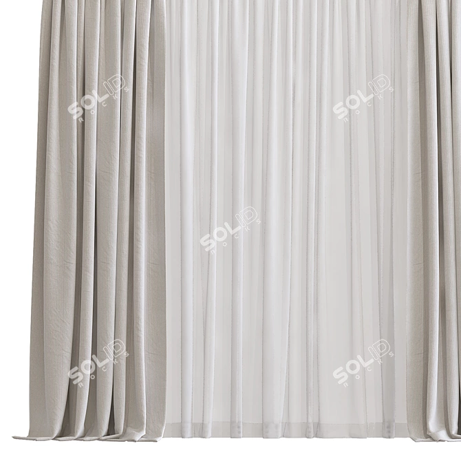 Revamped Curtain Design 3D model image 3