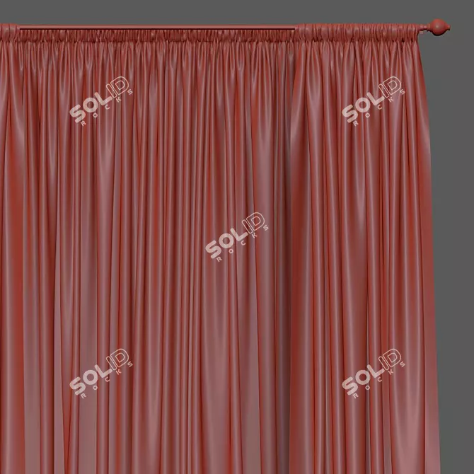 Revamped Curtain Design 3D model image 4