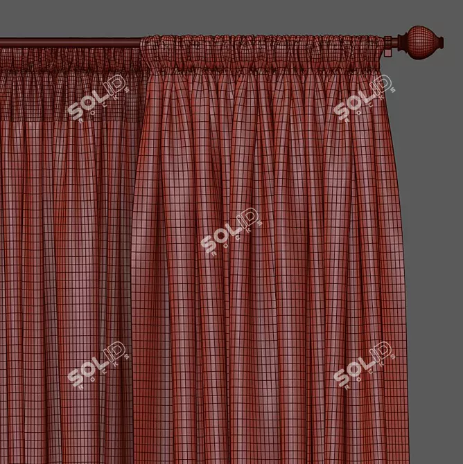 Revamped Curtain Design 3D model image 5