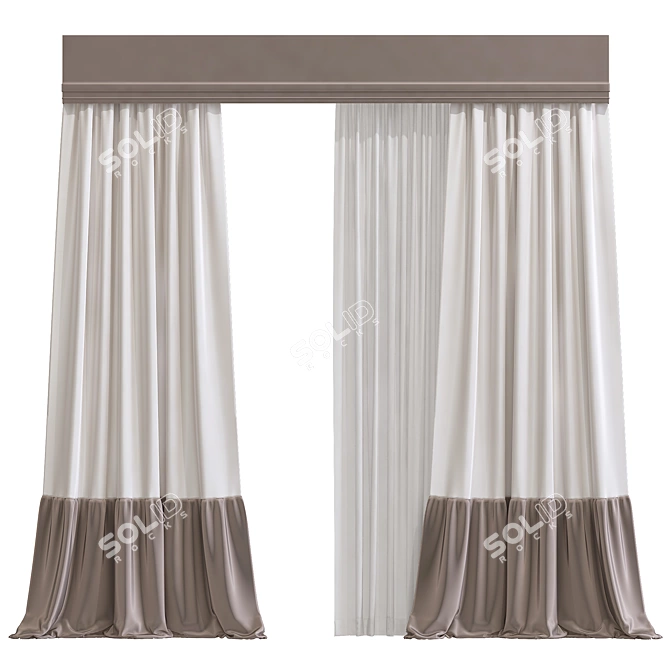 Versatile Curtain 922: Perfect Blend of Form and Function 3D model image 3