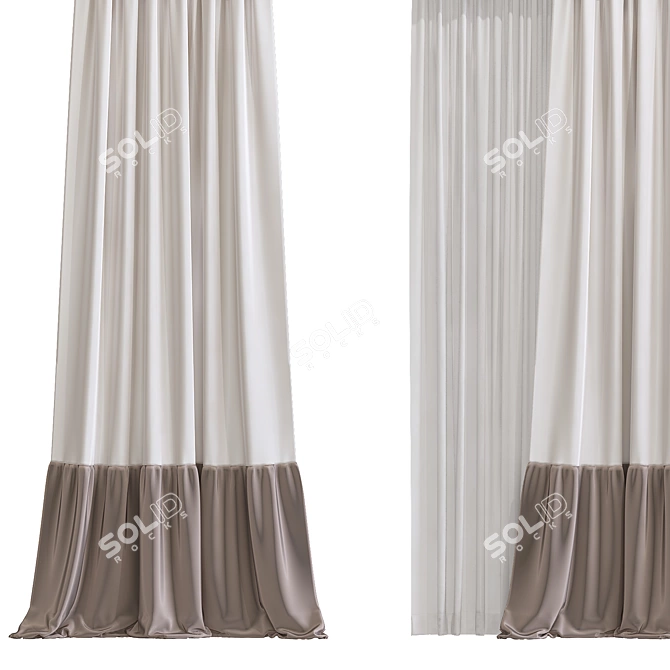 Versatile Curtain 922: Perfect Blend of Form and Function 3D model image 4