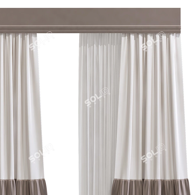 Versatile Curtain 922: Perfect Blend of Form and Function 3D model image 5