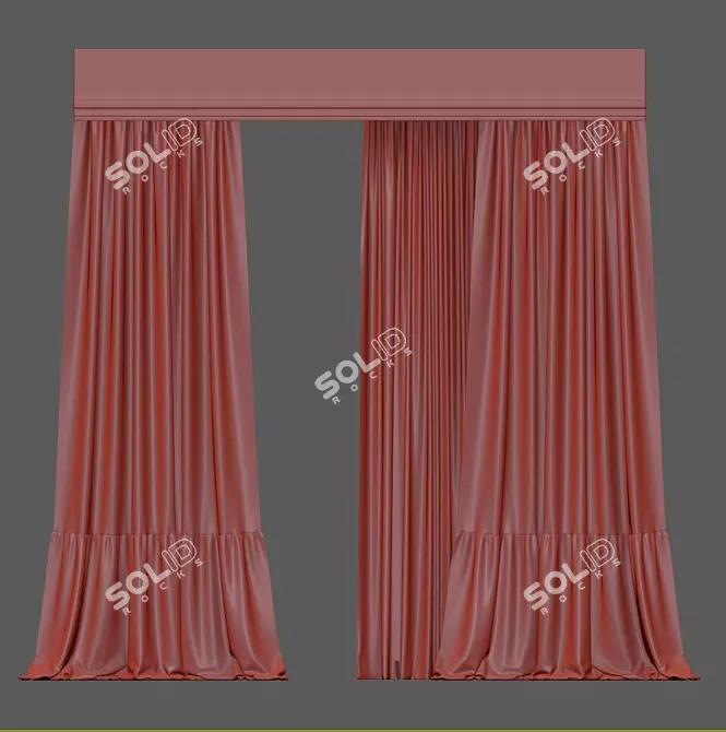 Versatile Curtain 922: Perfect Blend of Form and Function 3D model image 1