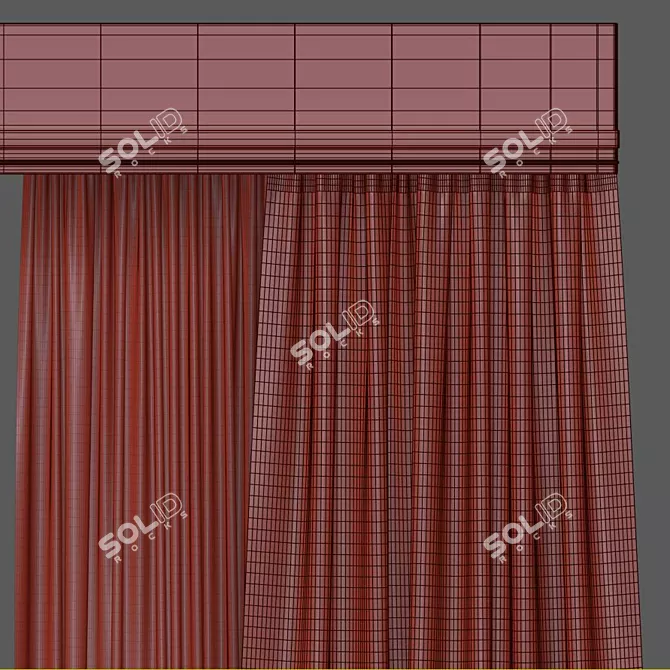 Versatile Curtain 922: Perfect Blend of Form and Function 3D model image 2