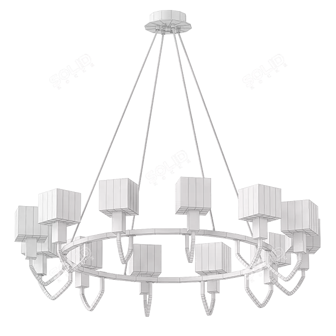 DORA CH: Sleek Polygon Design Lamp 3D model image 2