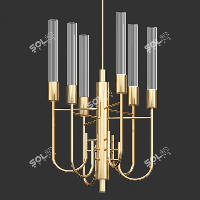 Elegant Gala Pendant Light 3D model image 1