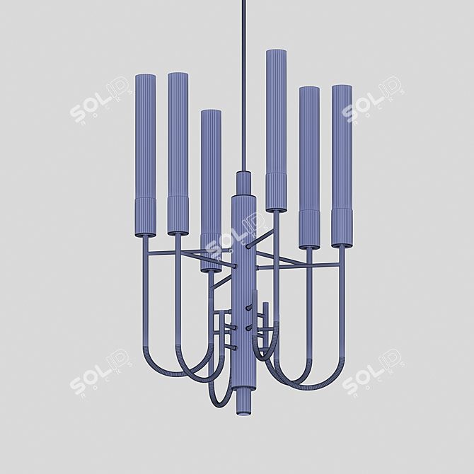 Elegant Gala Pendant Light 3D model image 3