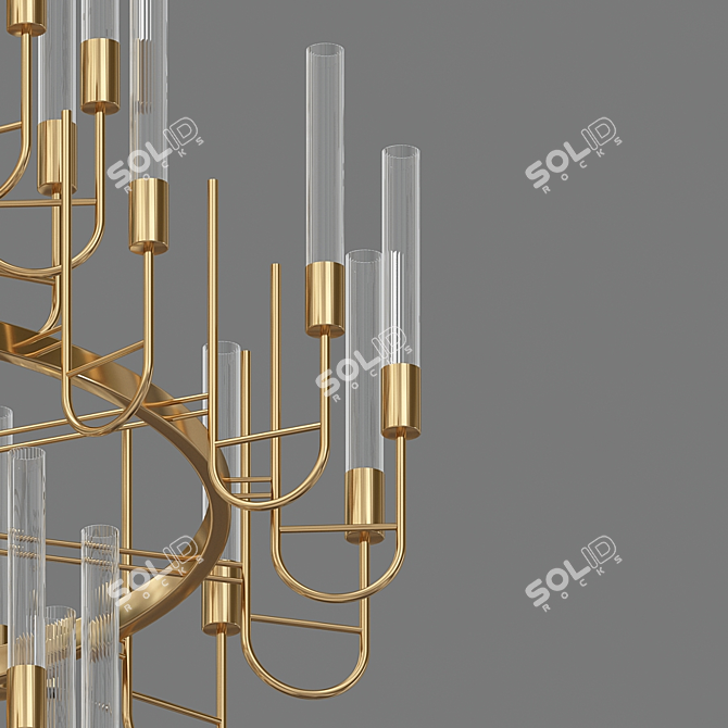 Regal Brilliance: Gala Chandelier 3D model image 2