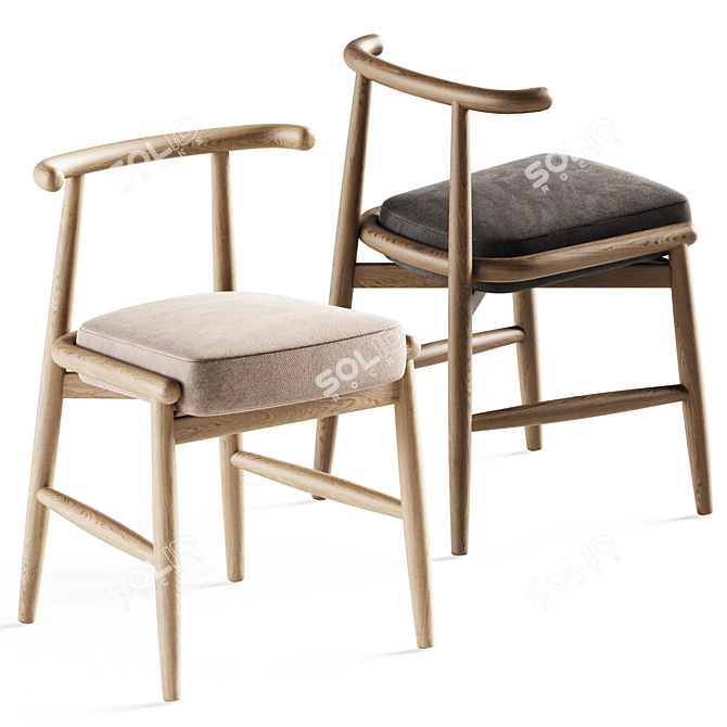 Elegant Emilia Chair: Meridiani 3D model image 1