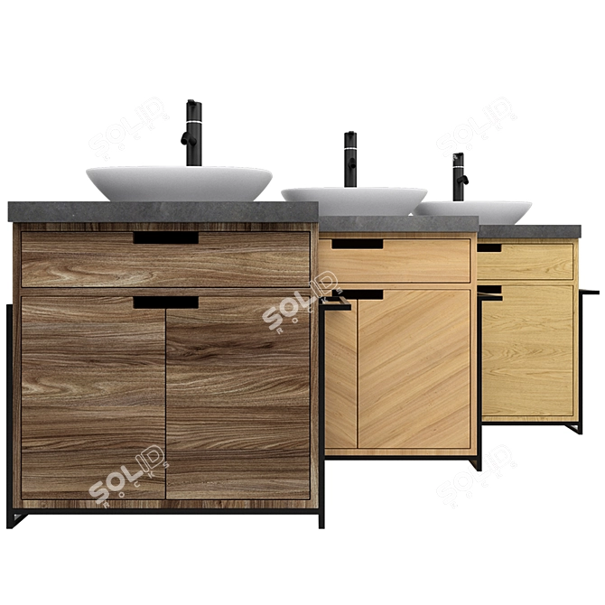 Corona Sink Cabinet with Unwrap UVW - High Quality 3D Model 3D model image 2