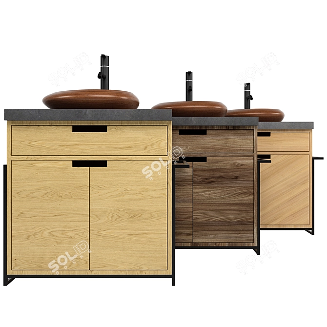 Corona Sink Cabinet with Unwrap UVW - High Quality 3D Model 3D model image 3