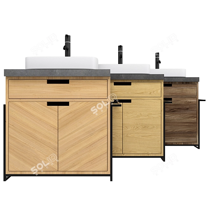 Corona Sink Cabinet with Unwrap UVW - High Quality 3D Model 3D model image 4