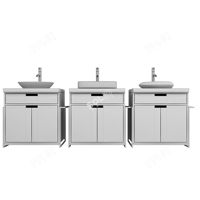 Corona Sink Cabinet with Unwrap UVW - High Quality 3D Model 3D model image 6