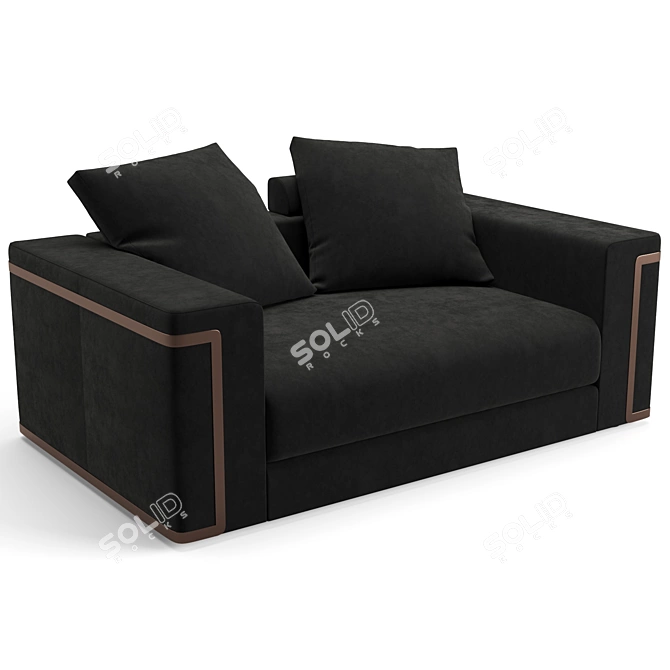 Luxurious Fendi Casa Montgomery Sofa & Loveseat 3D model image 5