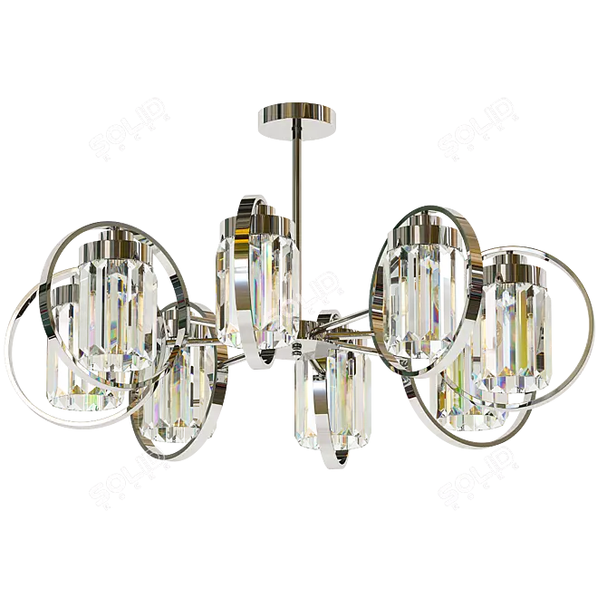 Modern Wi-Fi Controlled Ceiling Chandelier 3D model image 1