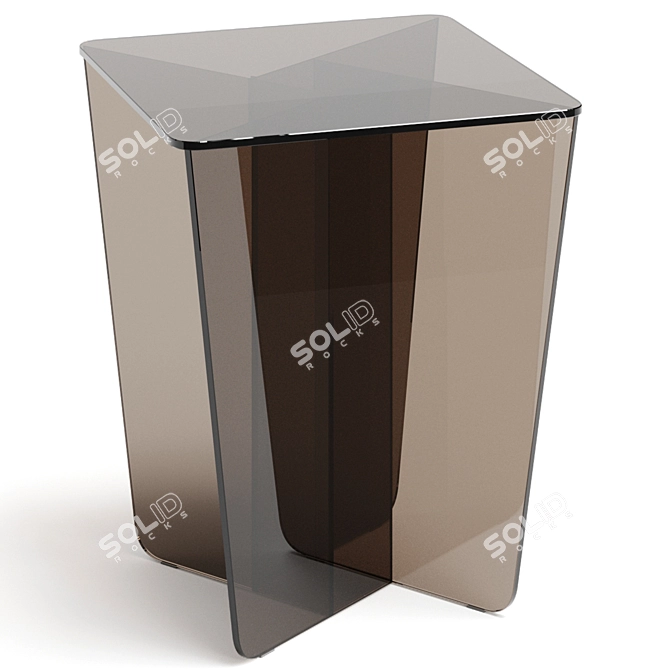 Sleek Glass Coffee Table Oki 3D model image 3