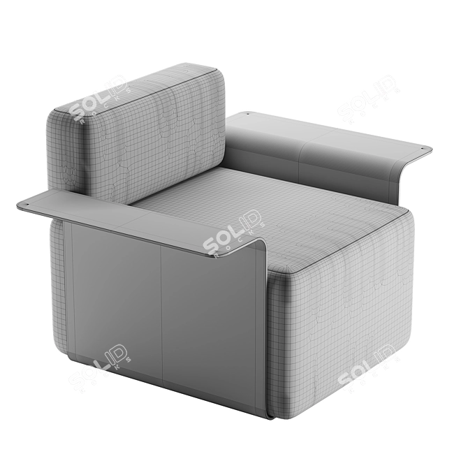 Cubo Mint: Sleekly Modern Lounge Chair 3D model image 8