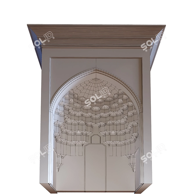 Vintage Islamic Turkish Arch Muqarnas Set 135 3D model image 7