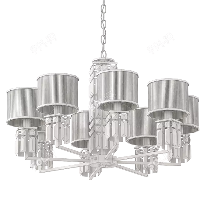 Modern Gold Smart Home Pendant Chandelier 3D model image 2