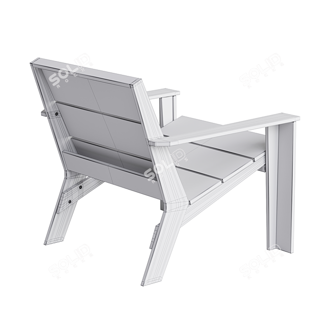 Réphir LA REDOUTE Adirondack Armchair: Timeless Comfort for Your Outdoor Space 3D model image 7