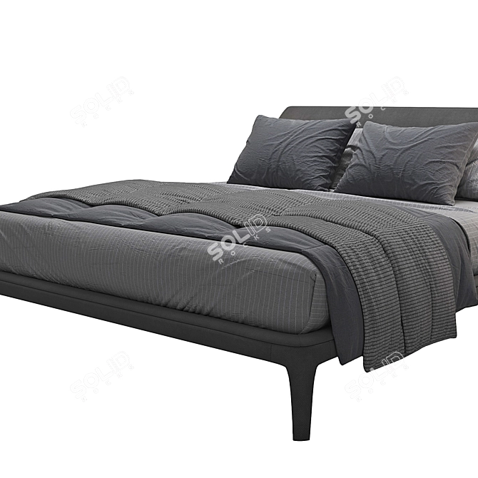 Elegant Kelly Poliform Bed 3D model image 2