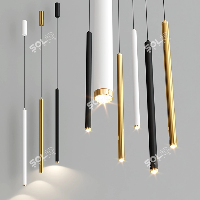  Modern LED Pendant Lamp "Stitch 3D model image 1