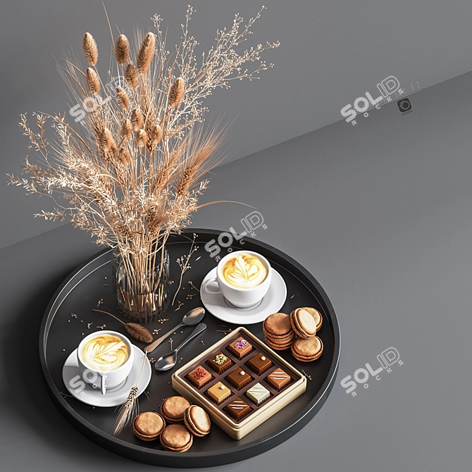 Elegant Decorative Set 3D model image 2